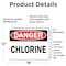 Signmission Chlorine Danger Sign, Vinyl Decal, 18in W x 12in L, 2PK OS-2PACK-DS-D-1218-L-19278 - alternate 2